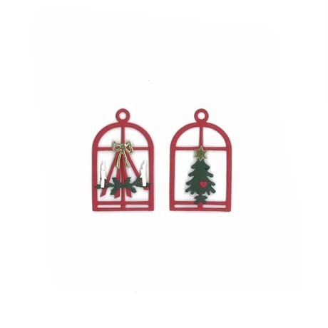 Fensterbilder / Anhänger Weihnachtsbaum + Adventskranz